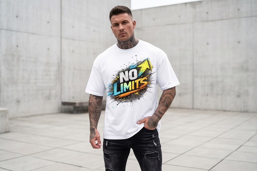 "NO LIMITS" Heavyweight Oversized T-Shirt