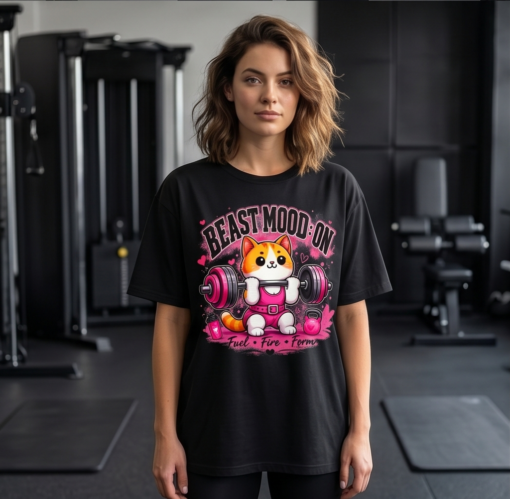 BEAST MOOD ON WOMENS OVERSIZED TEE
