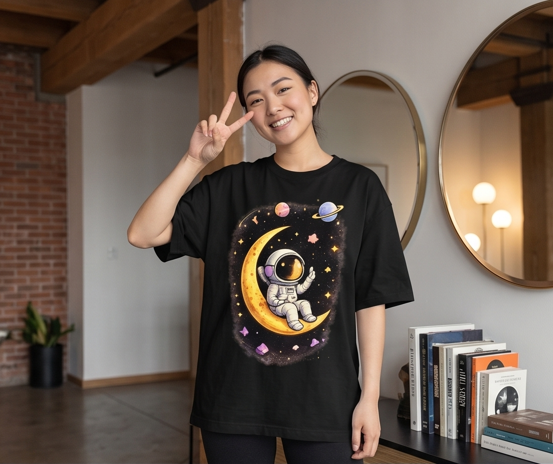 Heavyweight Oversized Graphic T-Shirt - Cosmic Edition