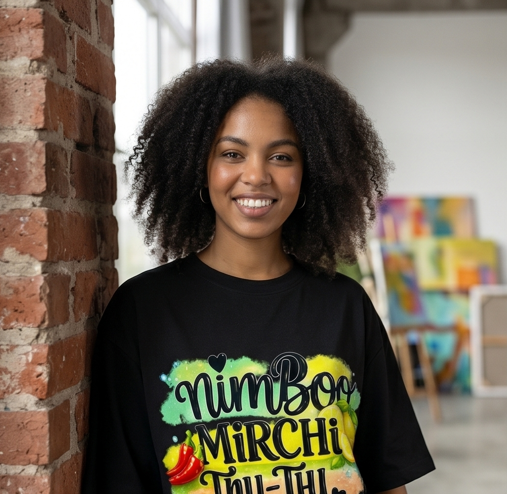 "NimBoo MiRCHi Thu-Thu" Heavyweight Oversized T-Shirt