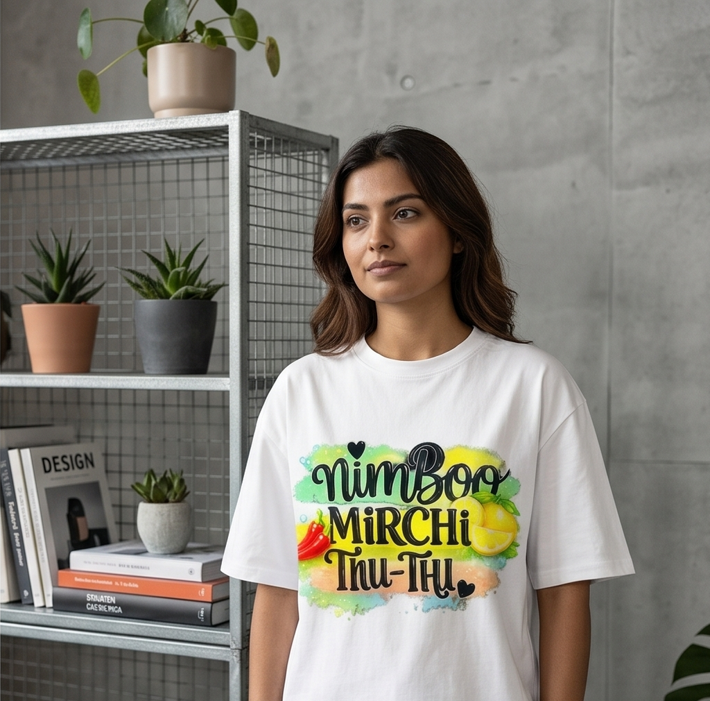 "NimBoo MiRCHi Thu-Thu" Heavyweight Oversized T-Shirt