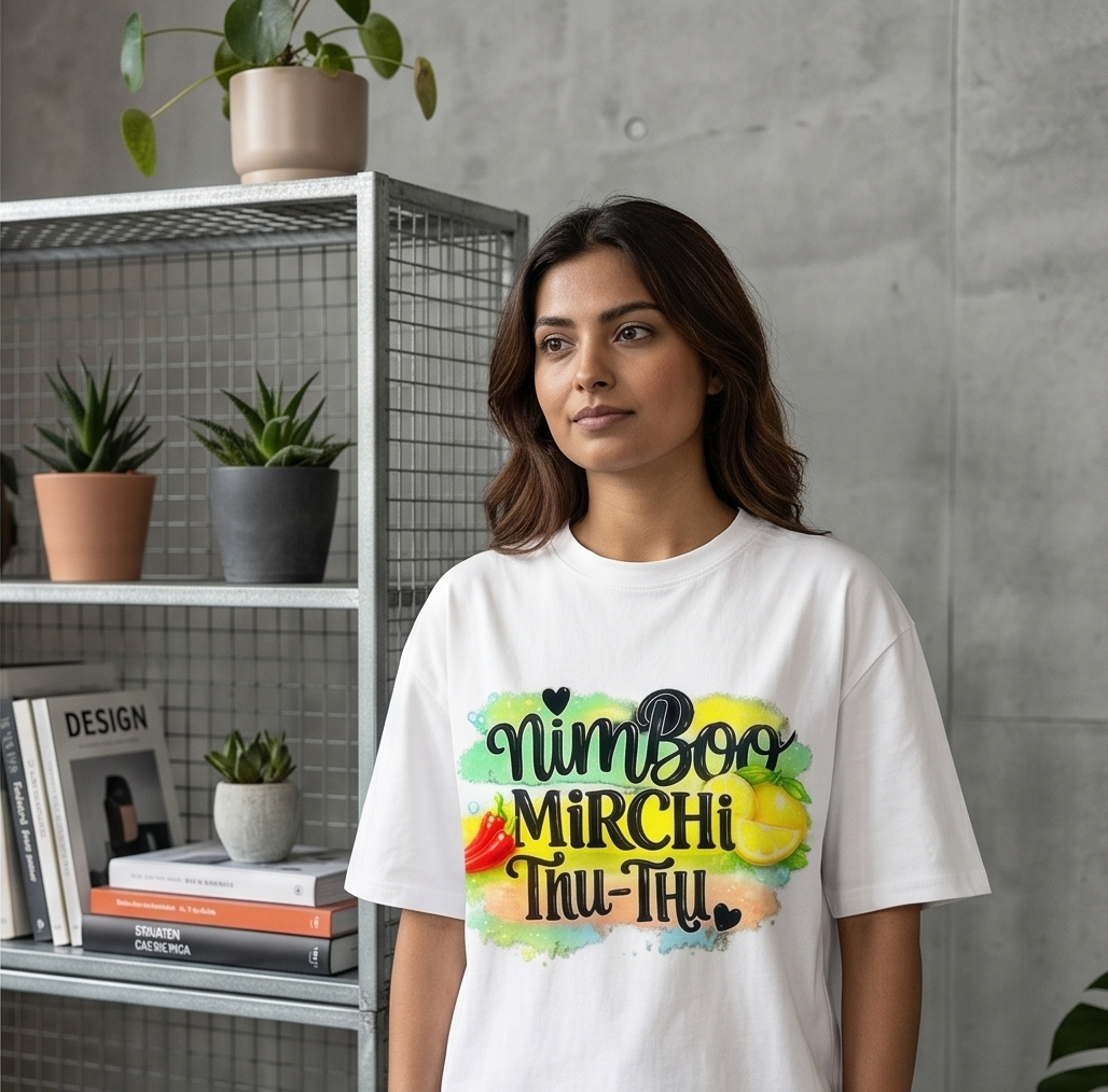 "NimBoo MiRCHi Thu-Thu" Heavyweight Oversized T-Shirt