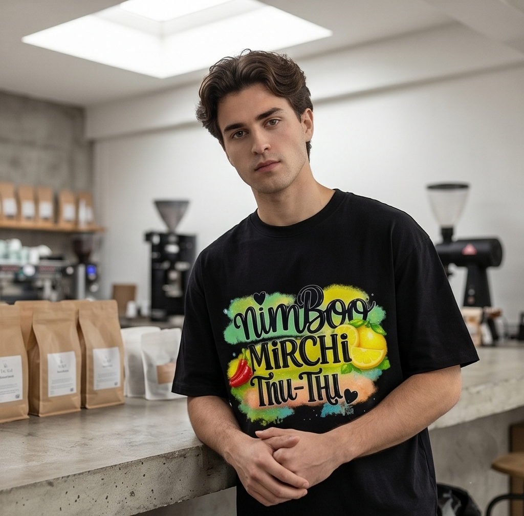 "NimBoo MiRCHi Thu-Thu" Heavyweight Oversized T-Shirt