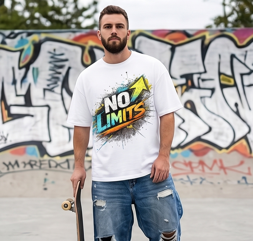 "NO LIMITS" Heavyweight Oversized T-Shirt